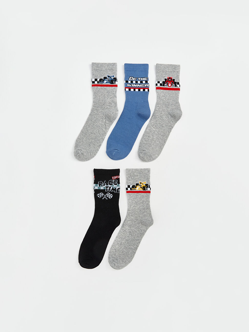 LCW Kids Patterned Boys' Ankle Socks 5 Pack -W51902Z4-K00