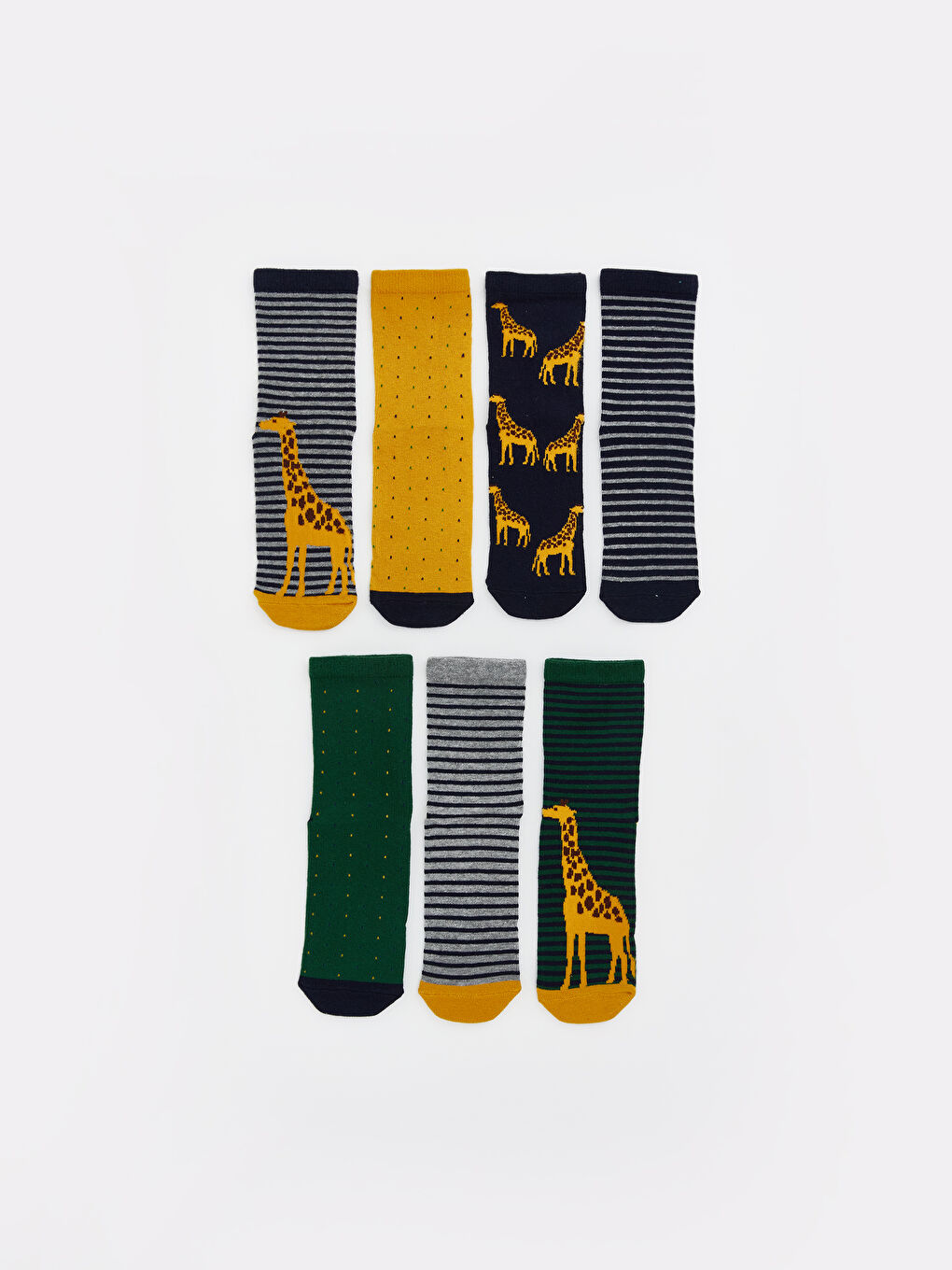 Patterned Boys' Ankle Socks 7 Pack-1