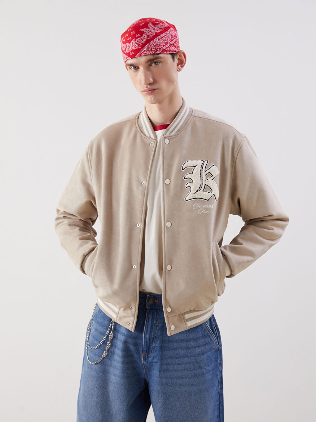 XSIDE Standard Fit Long Sleeve Men's College Jacket -W51957Z8-Z8T