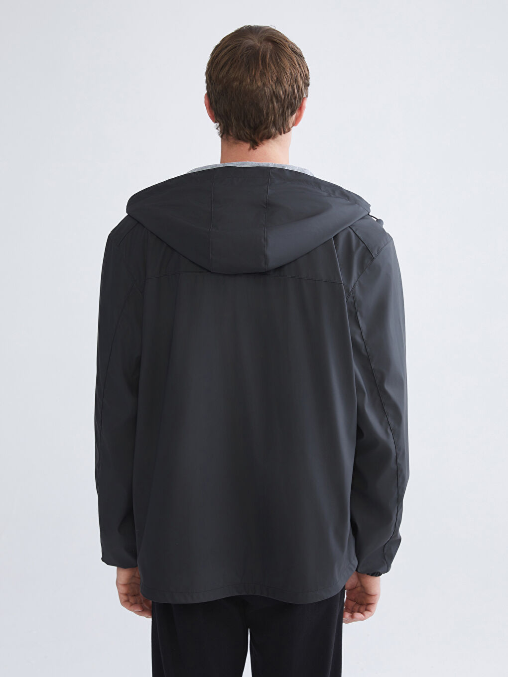 Regular Fit Hooded Men's Thin Coat-8