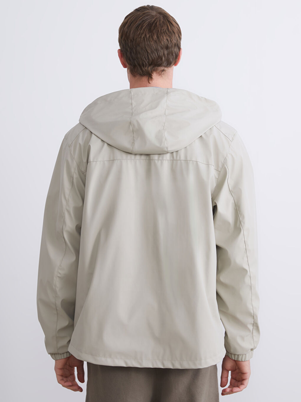 Regular Fit Hooded Men's Thin Coat-8