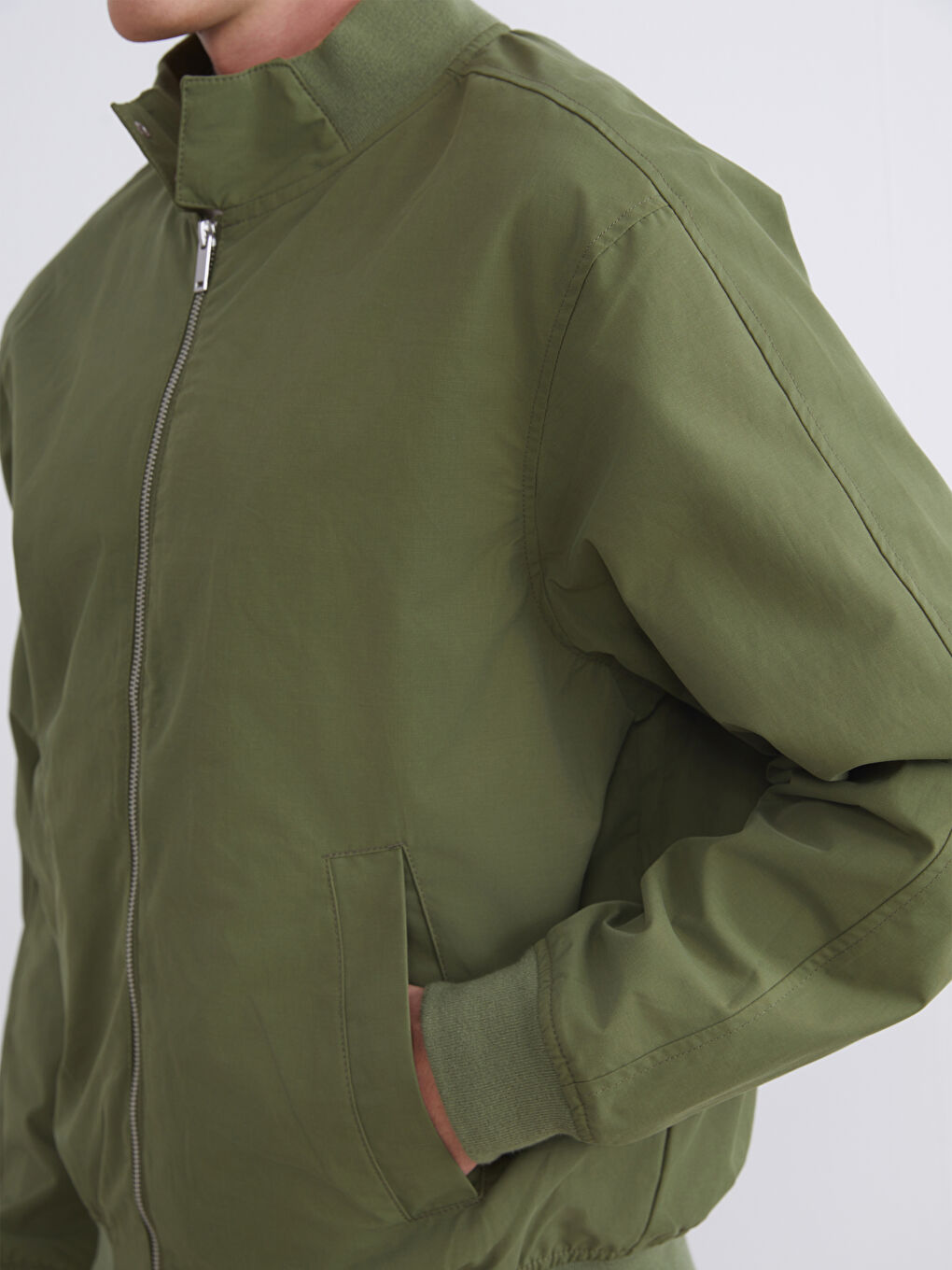 Standard Fit Funnel Neck Men's Coat-2