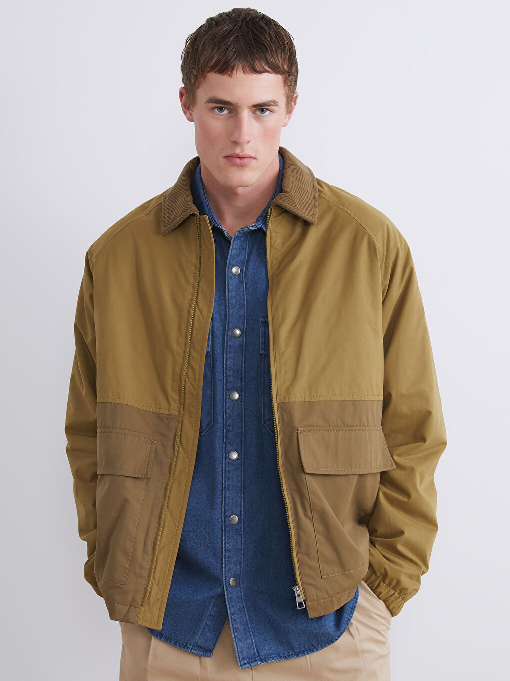 Comfortable Fit Shirt Collar Men's Jacket