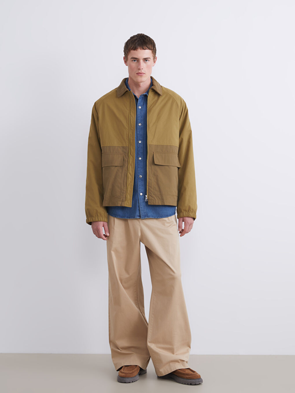 Comfortable Fit Shirt Collar Men's Jacket-1