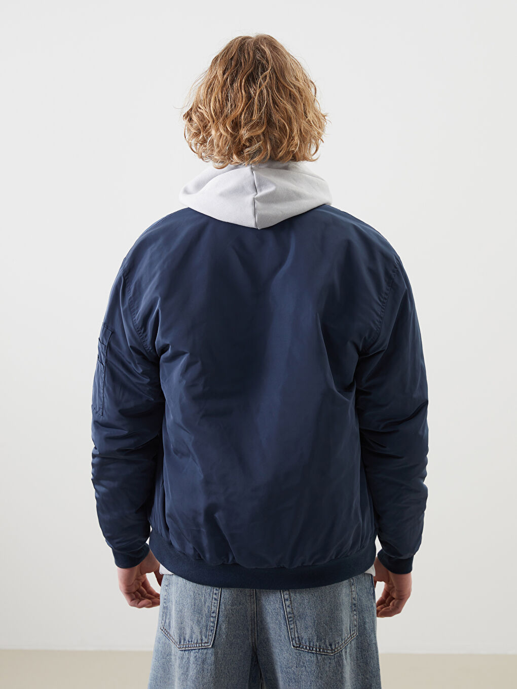 XSIDE Standard Fit College Collar Men's Bomber Jacket -W51974Z8-R4L