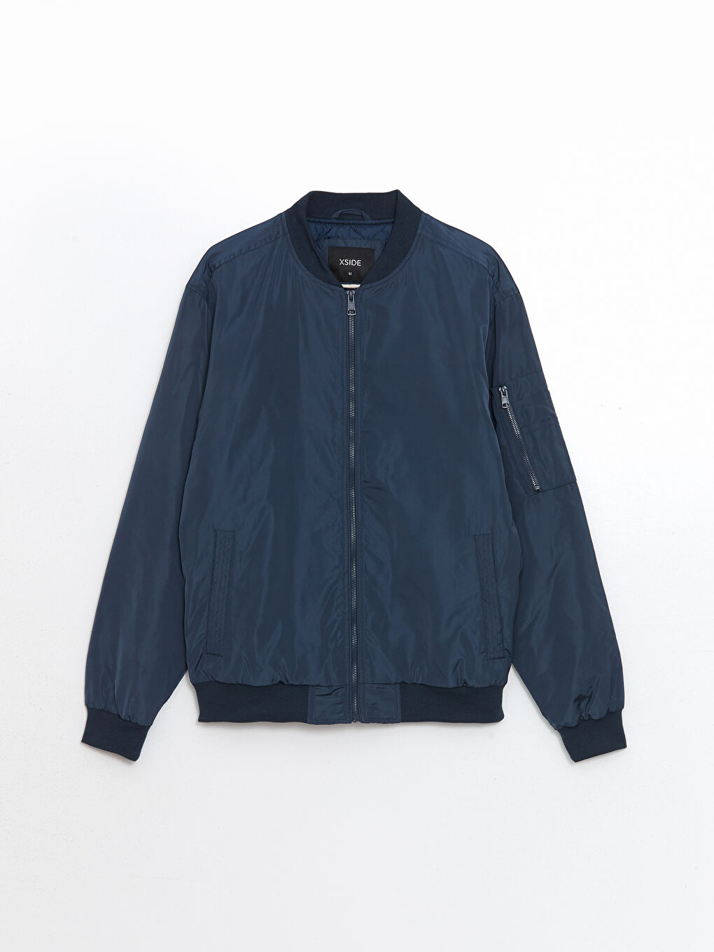 Standard Fit College Collar Men's Bomber Jacket-5