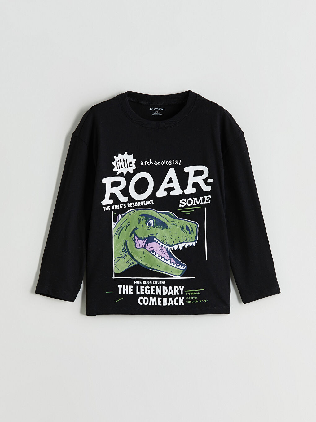 LCW Kids Crew Neck Printed Long Sleeve Boys' T-Shirt -W51993Z1-CVL