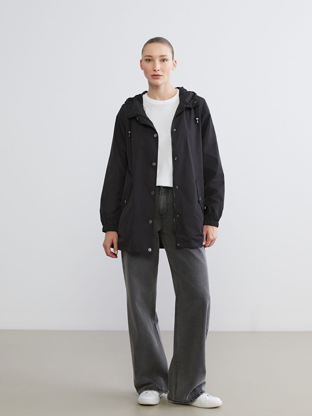 Hooded Women's Raincoat-2