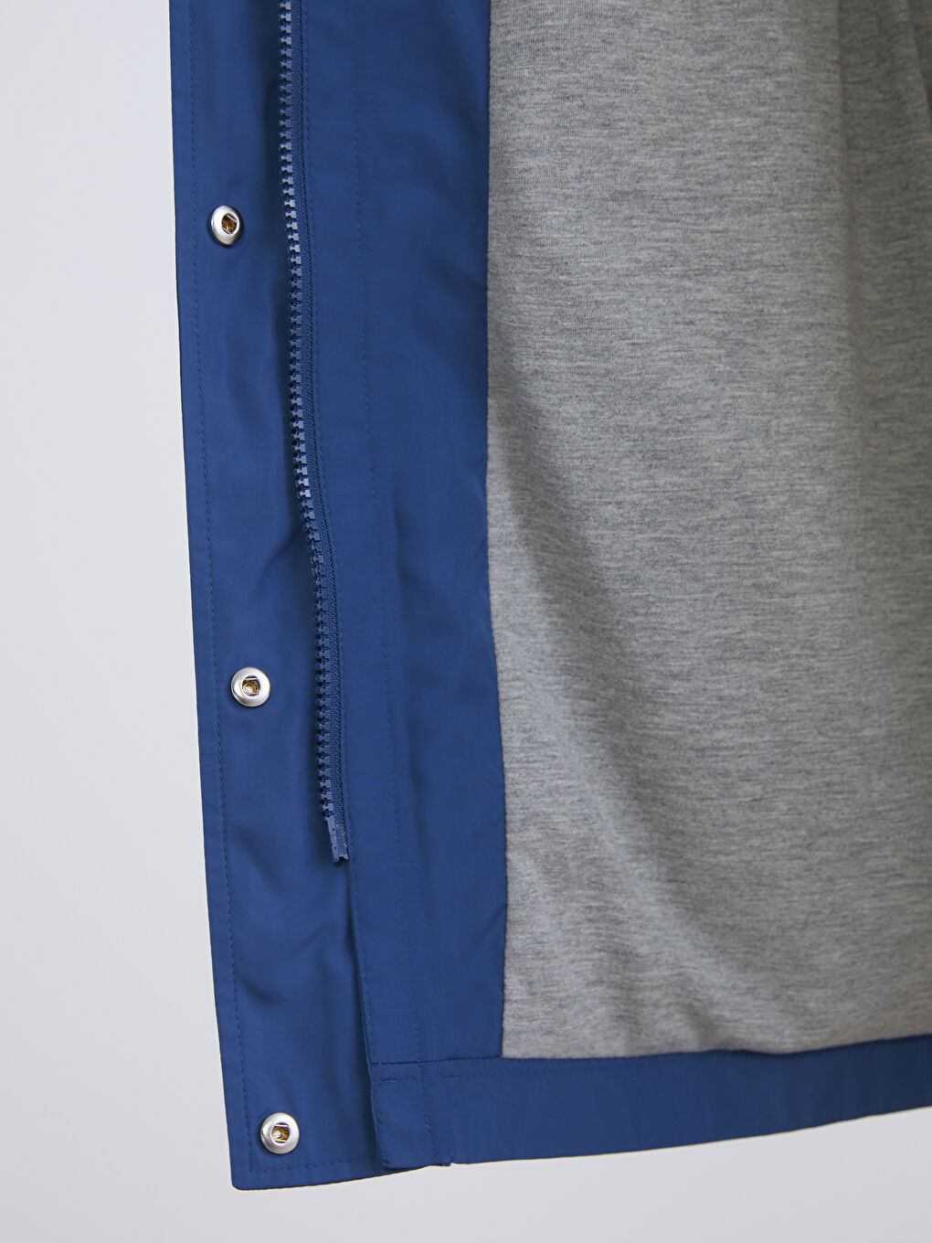 Mavi Kapüşonlu Kadın Yağmurluk-6