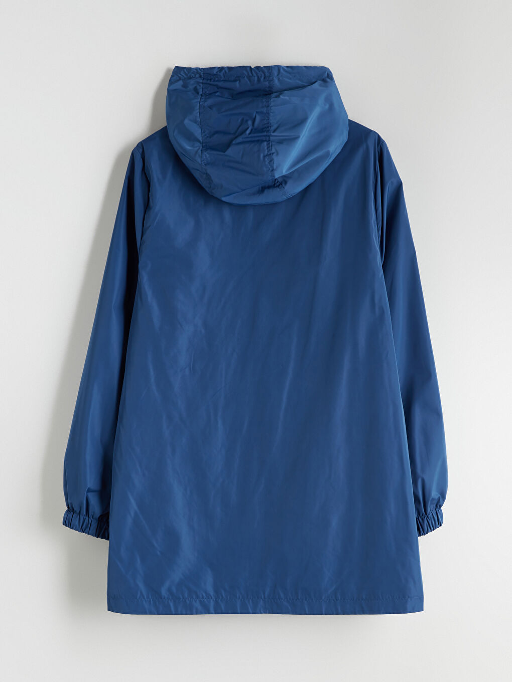 Mavi Kapüşonlu Kadın Yağmurluk-14