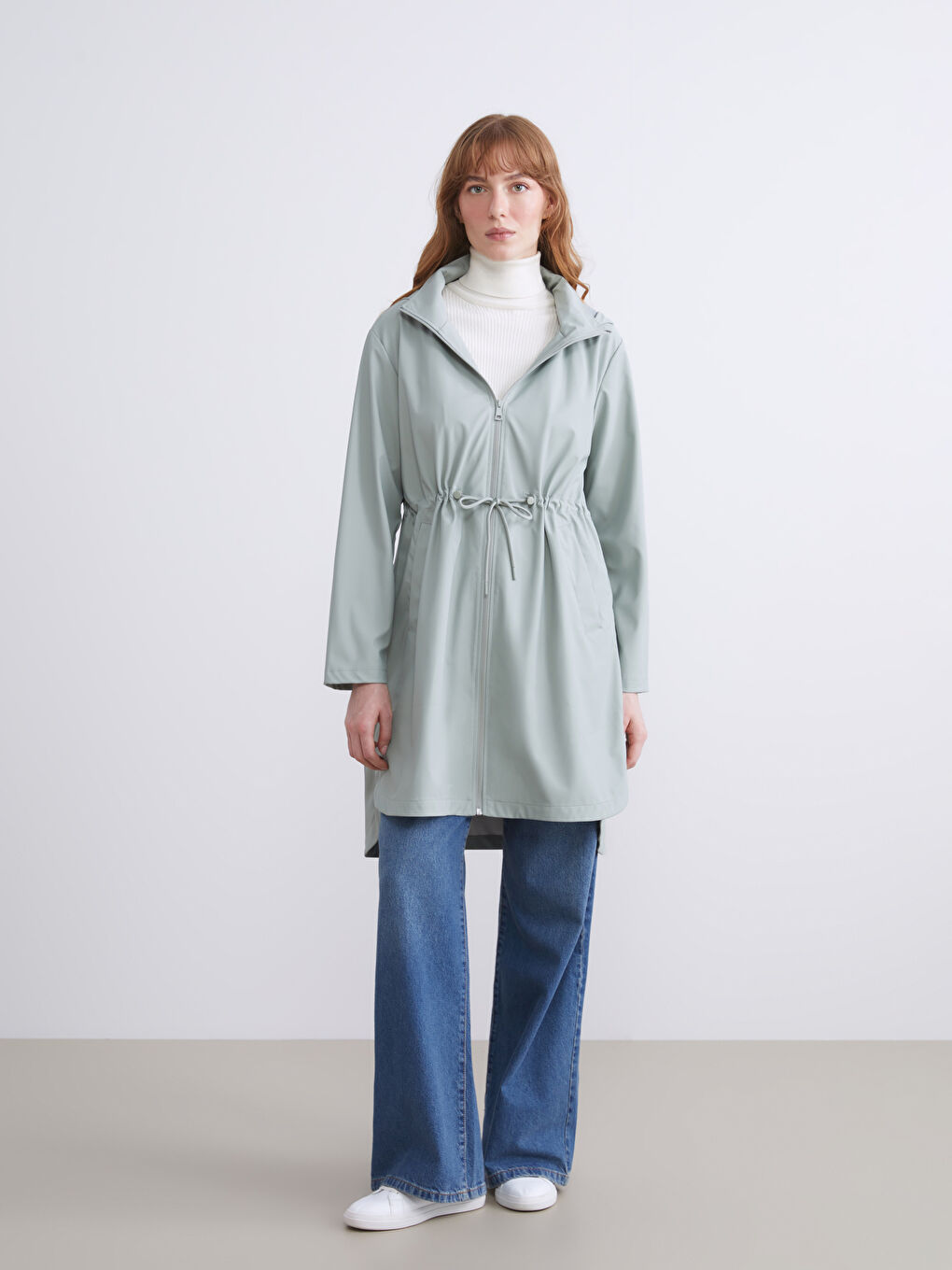 LCWAIKIKI Classic Hooded Women's Raincoat -W52008Z8-D2J