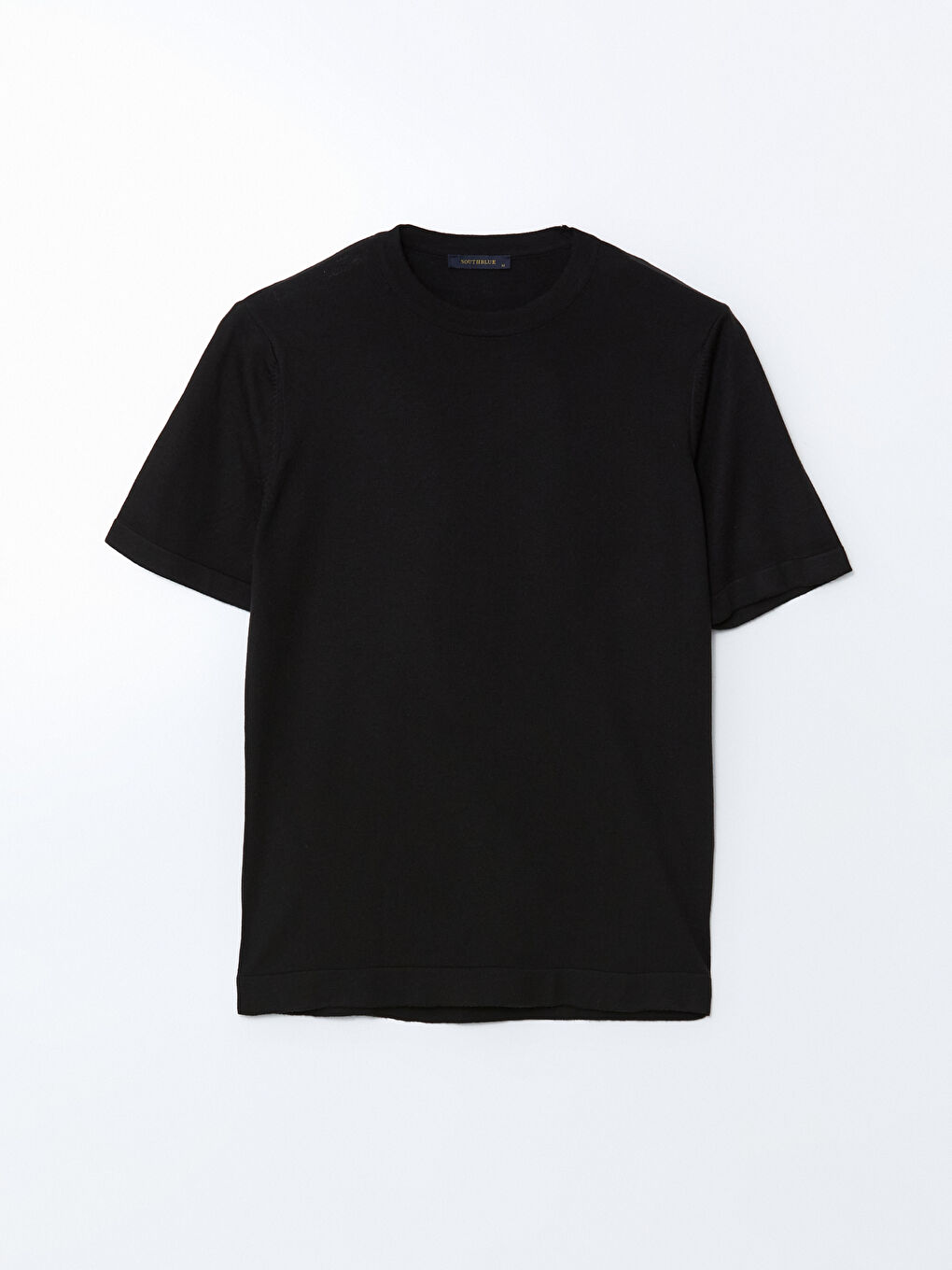 Siyah Bisiklet Yaka Erkek Triko Kazak-4