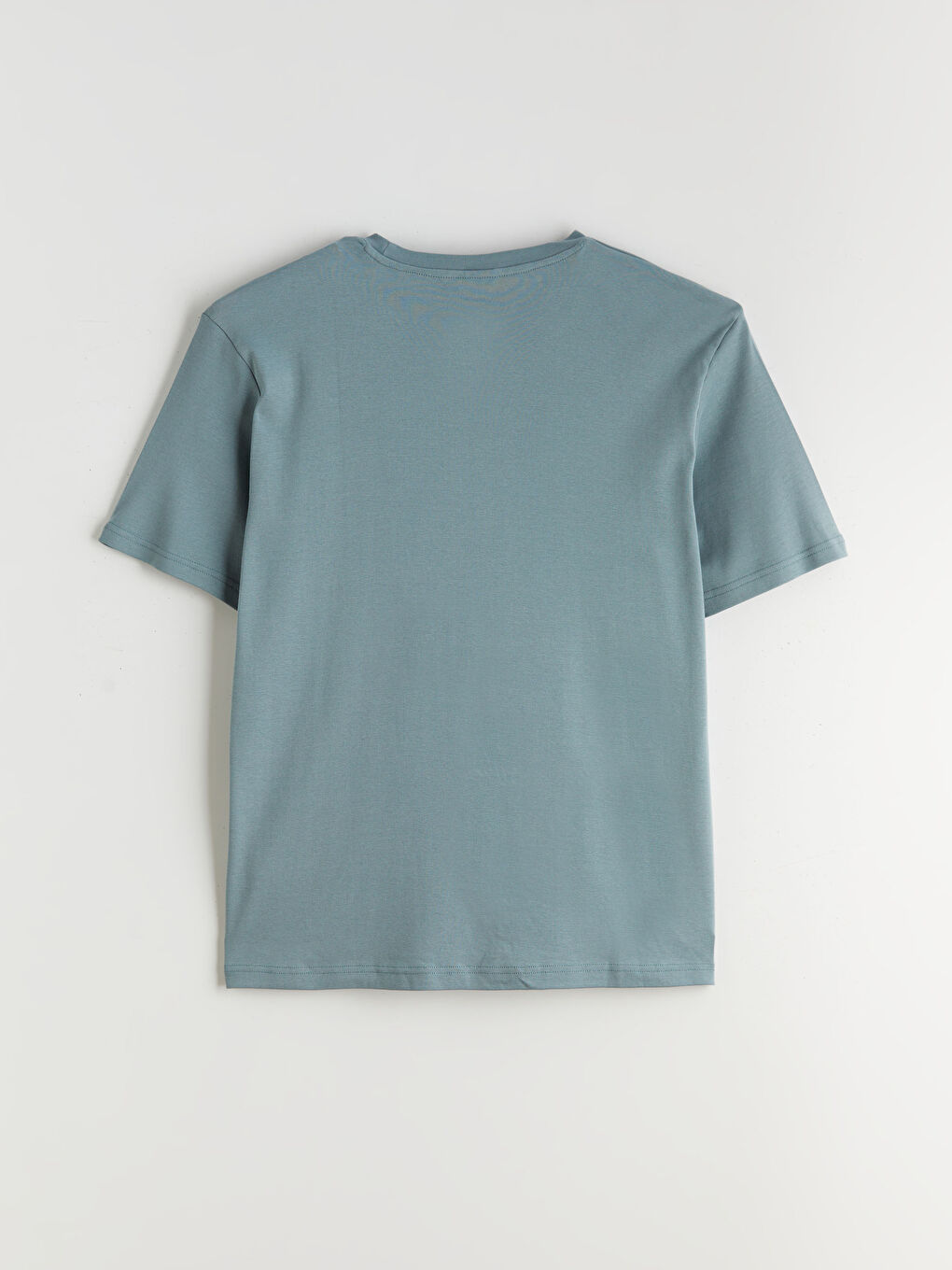 Yeşil Bisiklet Yaka Erkek Tişört-5