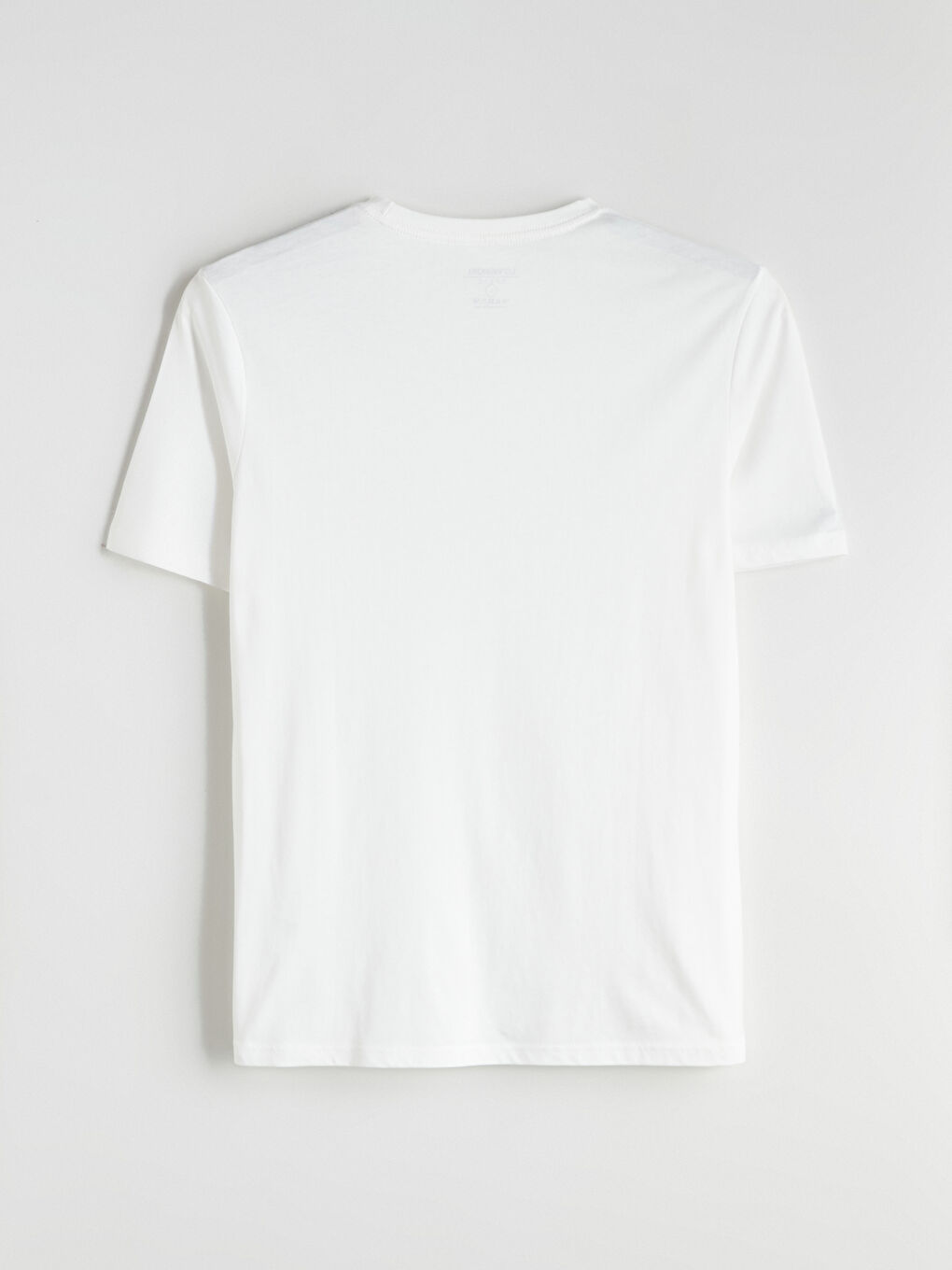 Ekru Bisiklet Yaka Penye Erkek Tişört-5