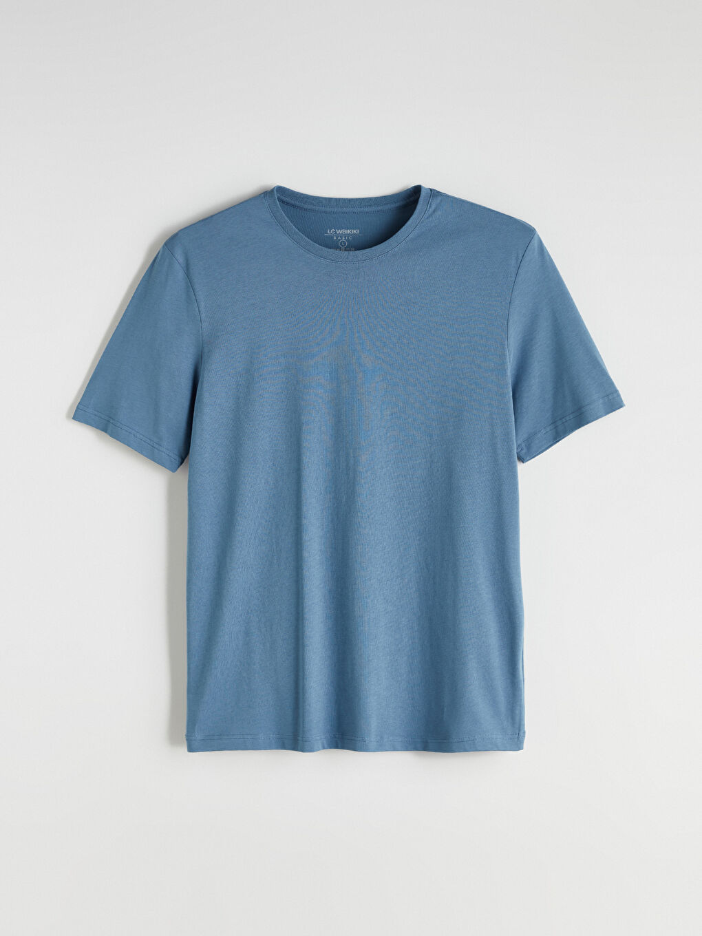 İndigo Bisiklet Yaka Penye Erkek Tişört-6