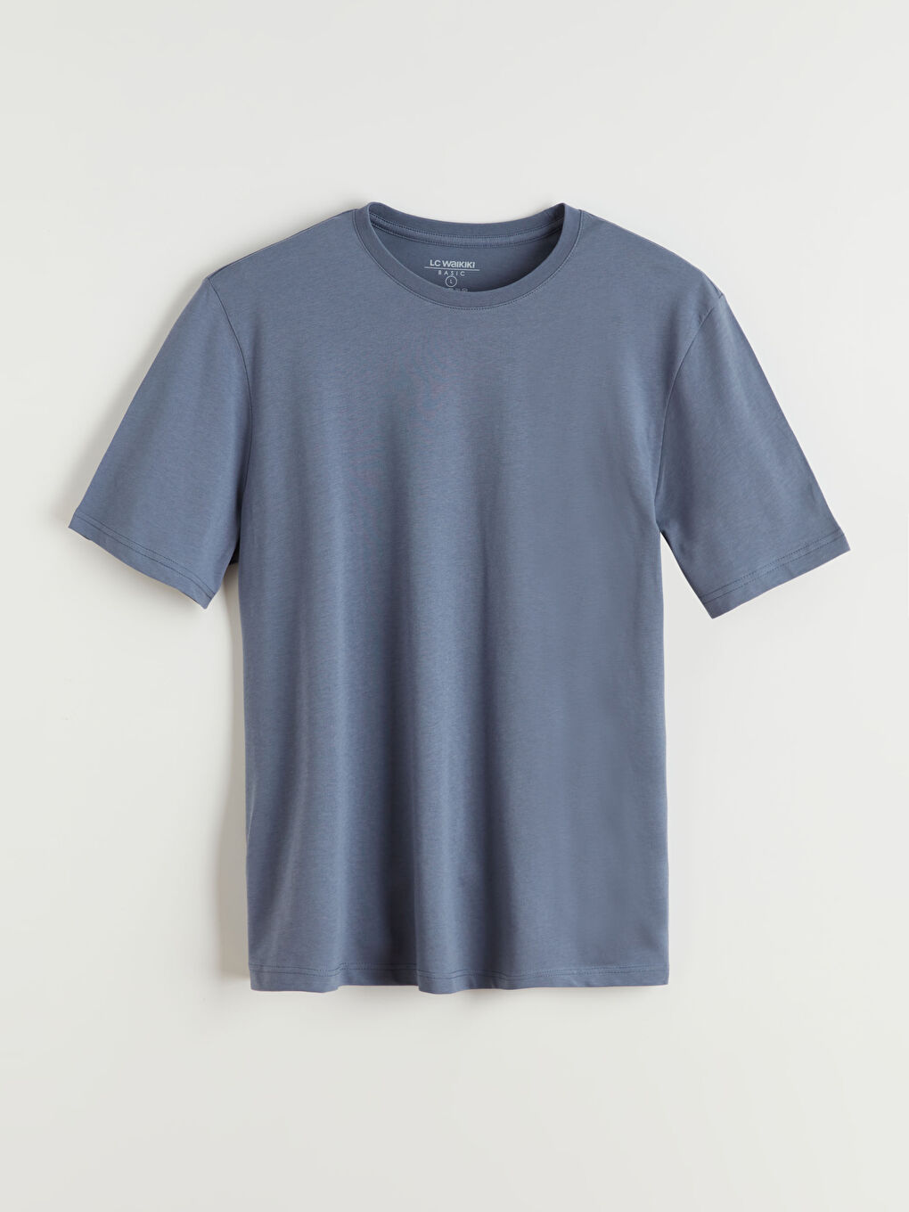 Mavi Bisiklet Yaka Penye Erkek Tişört-4