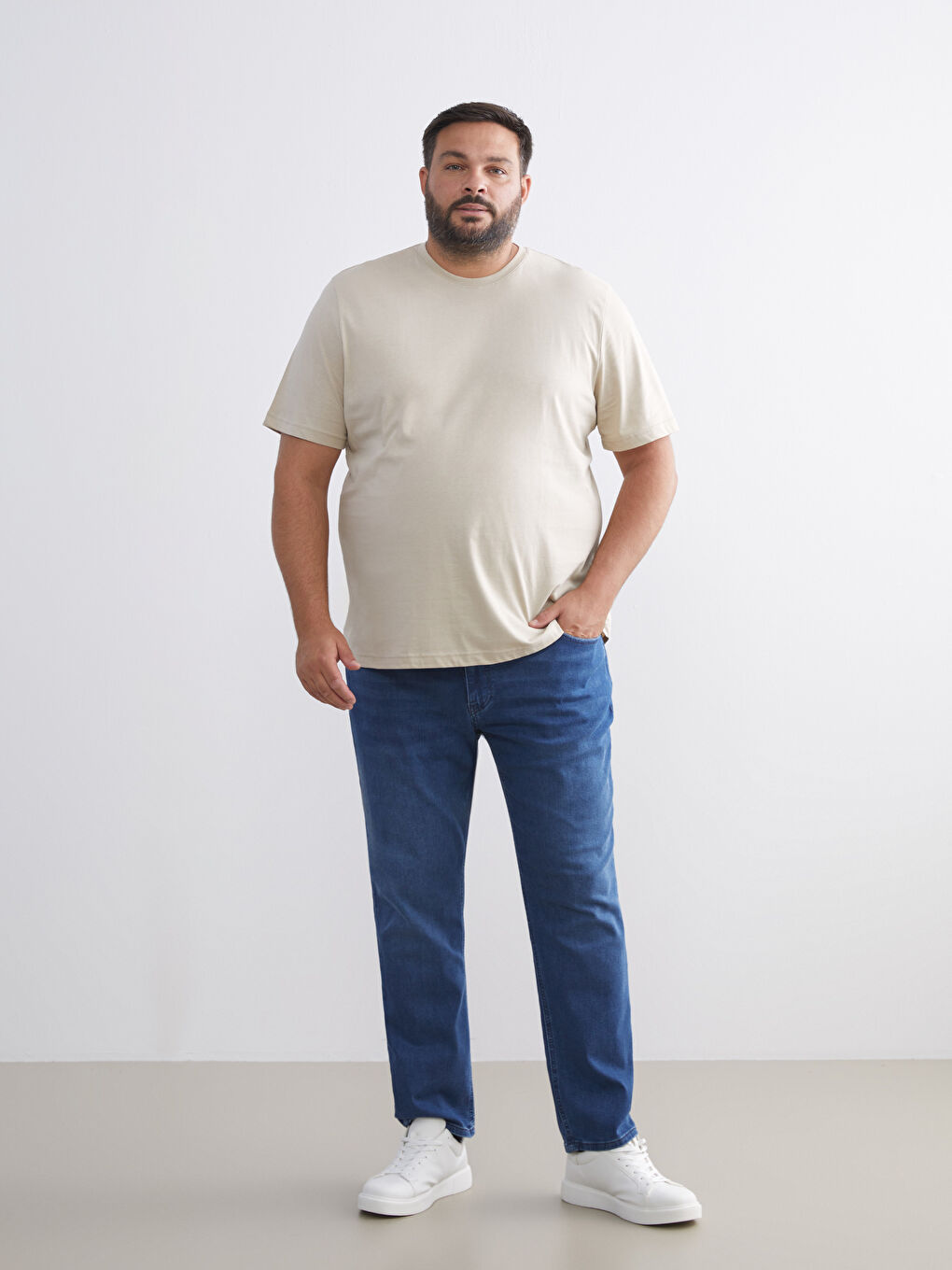 T-shirt pour Hommes en Jersey à Col Rond-5