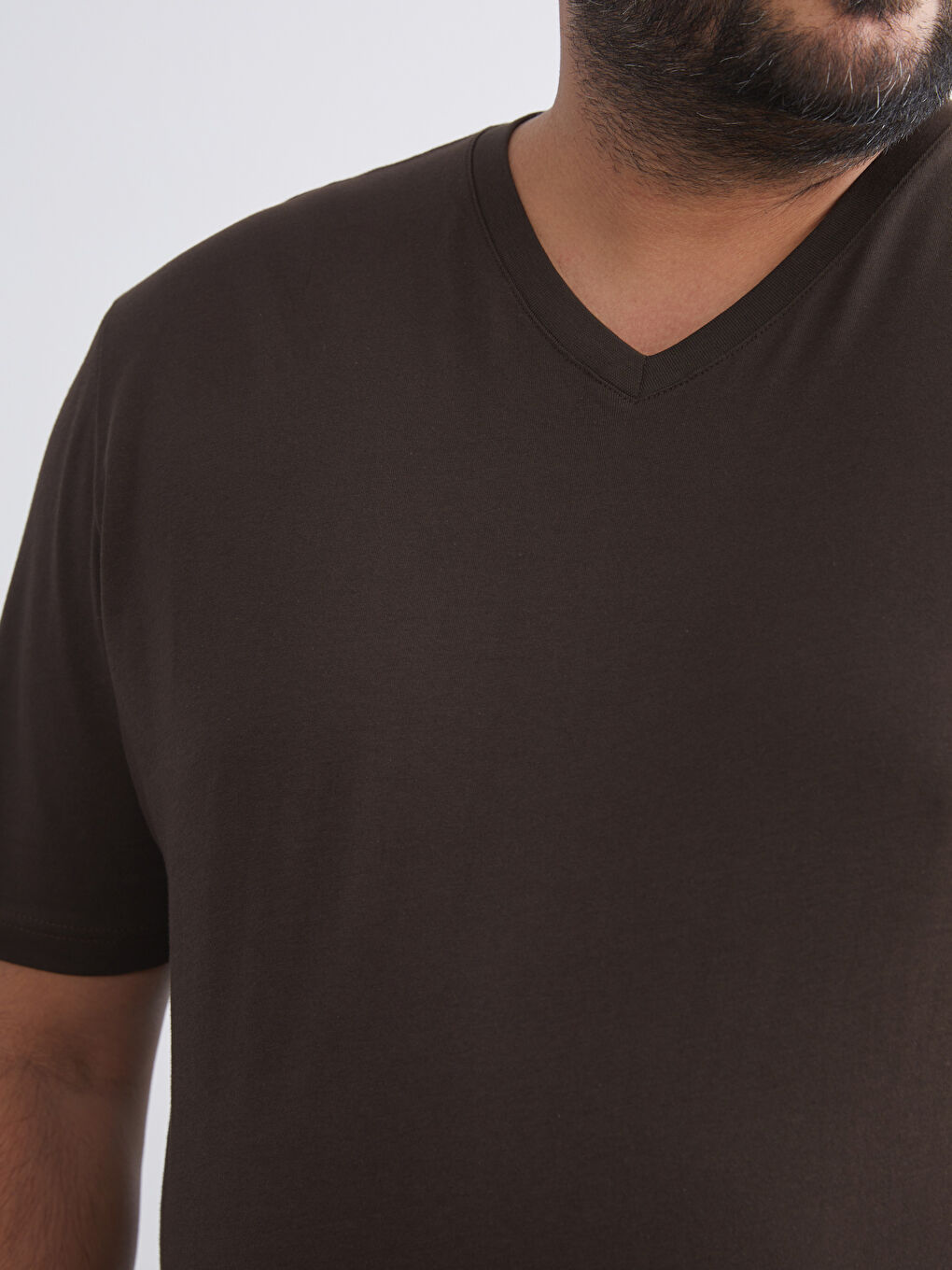 V-Neck Short Sleeve Jersey Men's T-Shirt-2