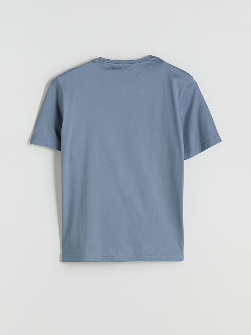 Mavi Bisiklet Yaka Kısa Kollu Merserize Erkek Tişört-5