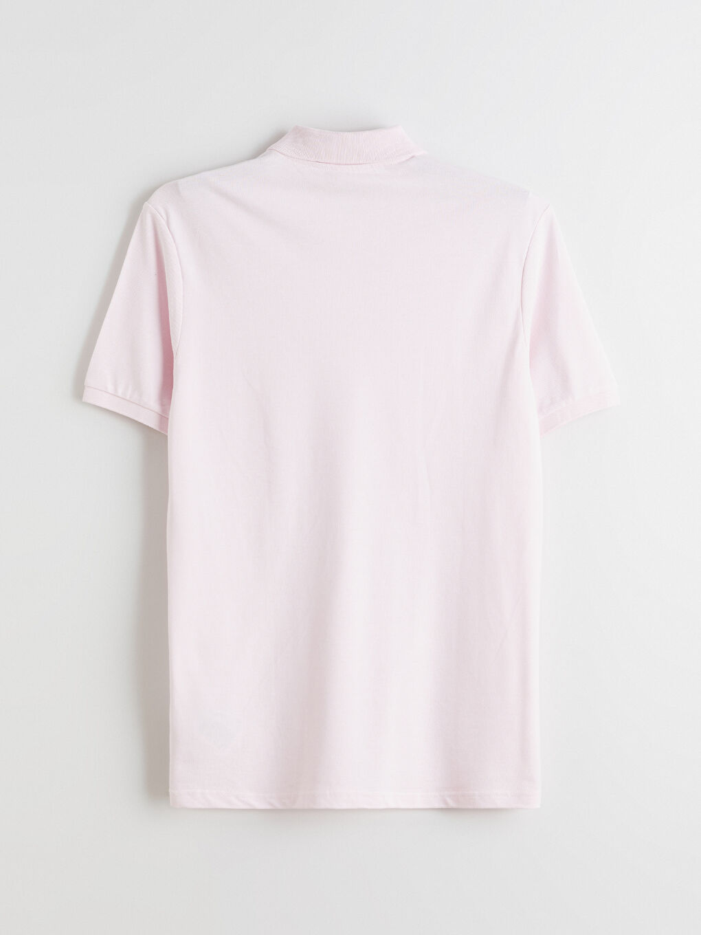 Pembe Polo Yaka Kısa Kollu Pike Erkek Tişört-5