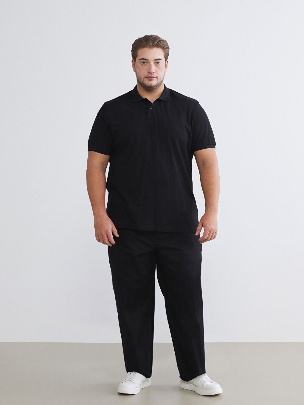 Polo Neck Short Sleeve Pique Men's T-Shirt-3