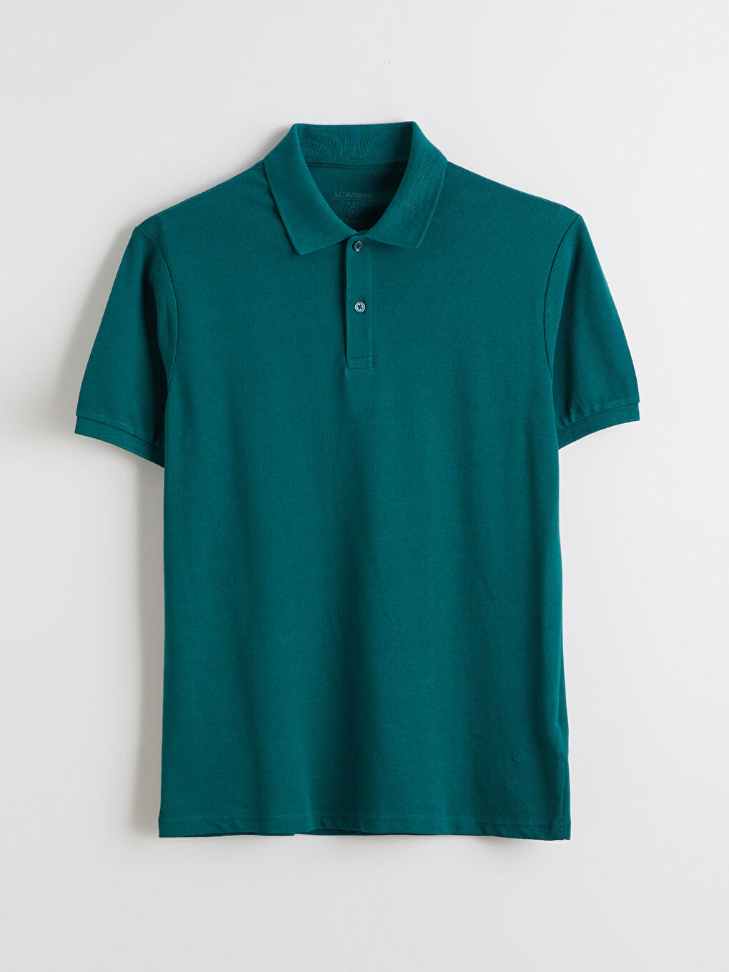 Yeşil Polo Yaka Kısa Kollu Pike Erkek Tişört-4