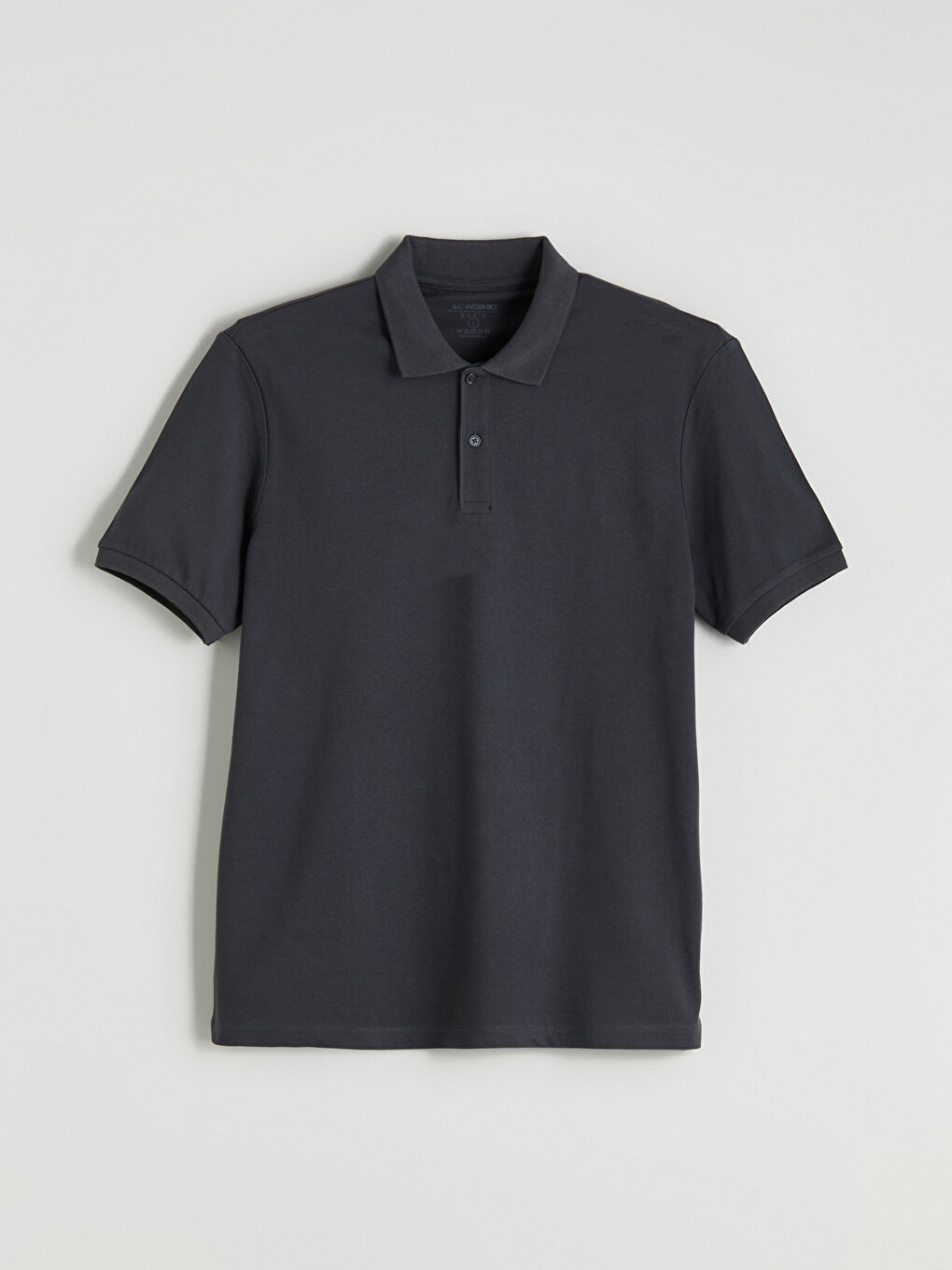 Plus Size Polo Neck Short Sleeve Pique Men's T-Shirt-4
