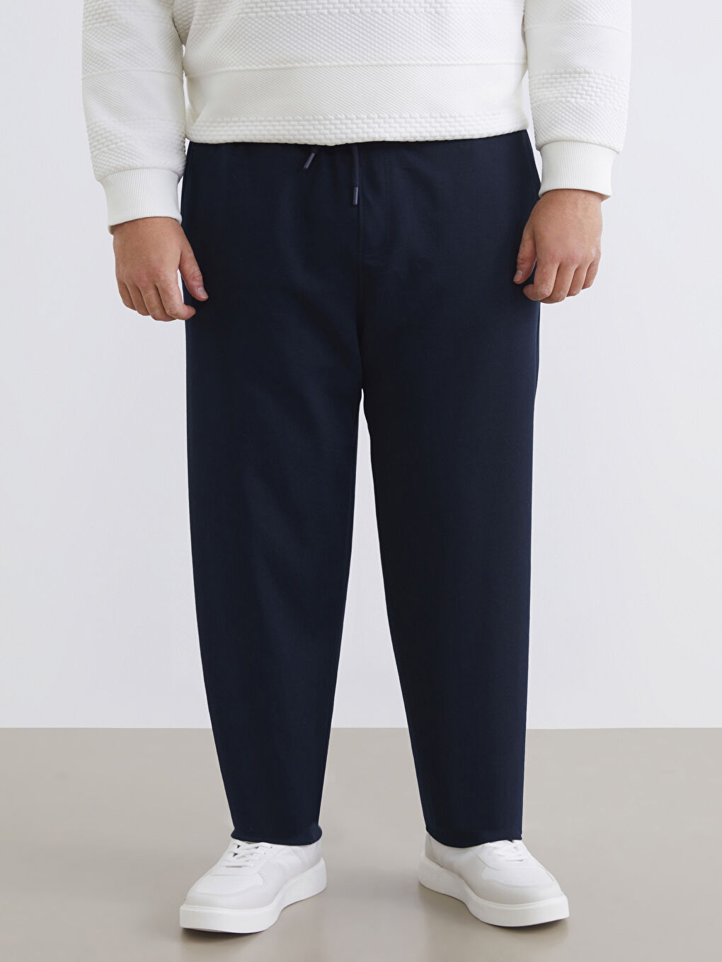 Lacivert Büyük Beden Standart Kalıp Erkek Eşofman Altı-5