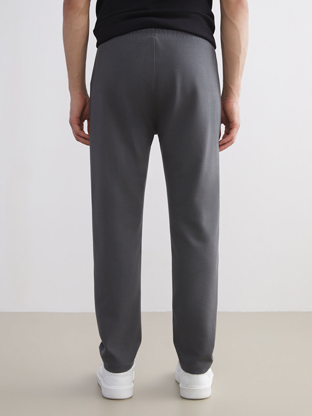 Antrasit Standart Kalıp Erkek Eşofman Altı-5