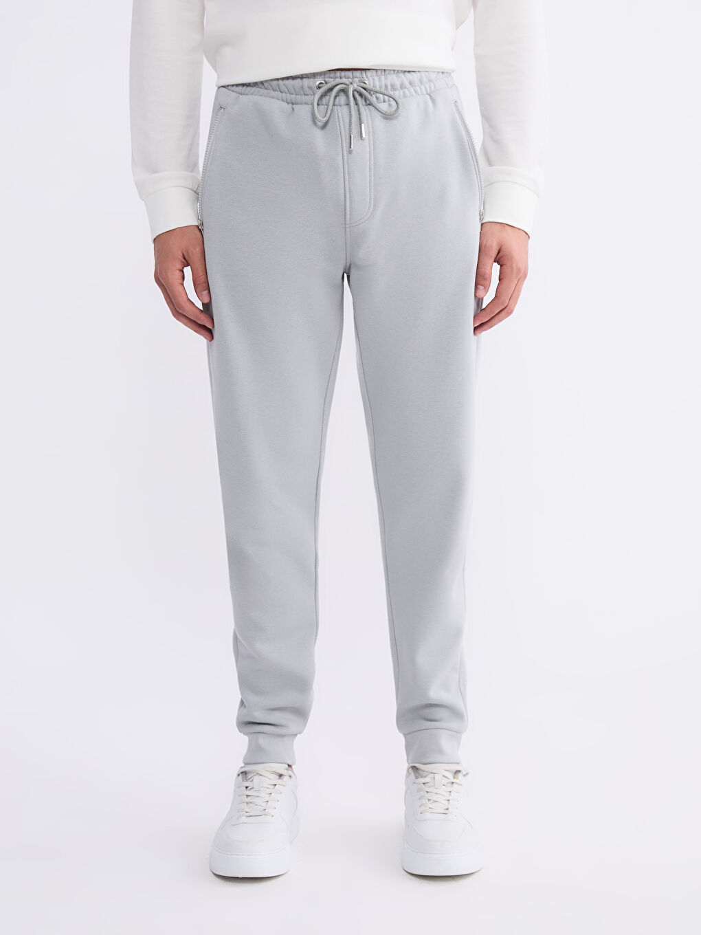Gri Erkek Kalın Jogger Eşofman Altı-1
