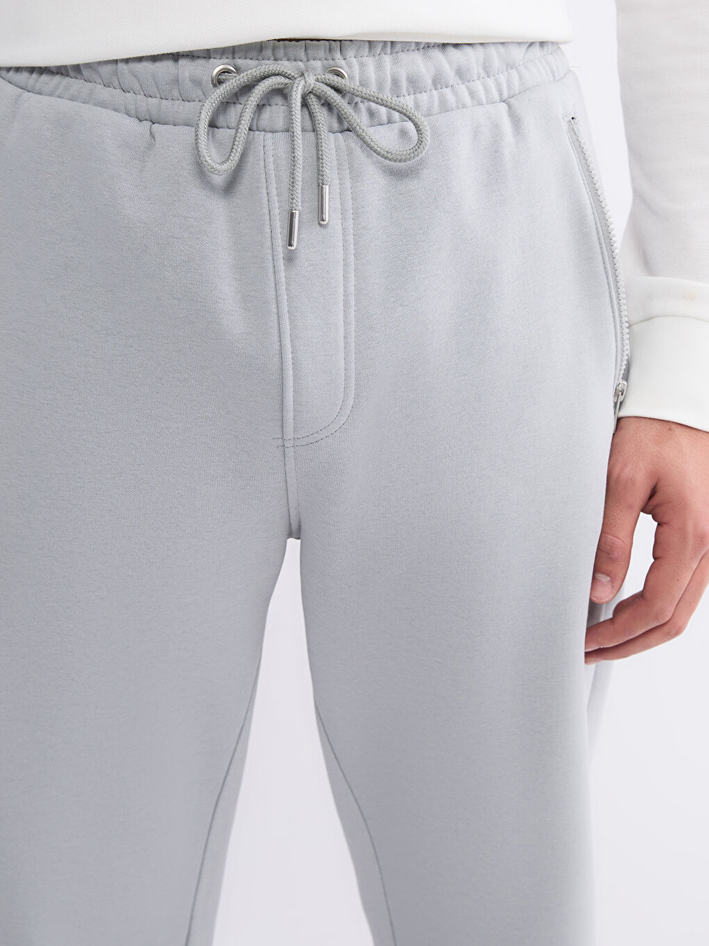 Gri Erkek Kalın Jogger Eşofman Altı-2
