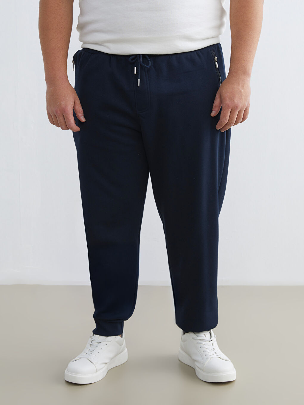 Beli Lastikli Erkek Kalın Jogger Eşofman Altı-1