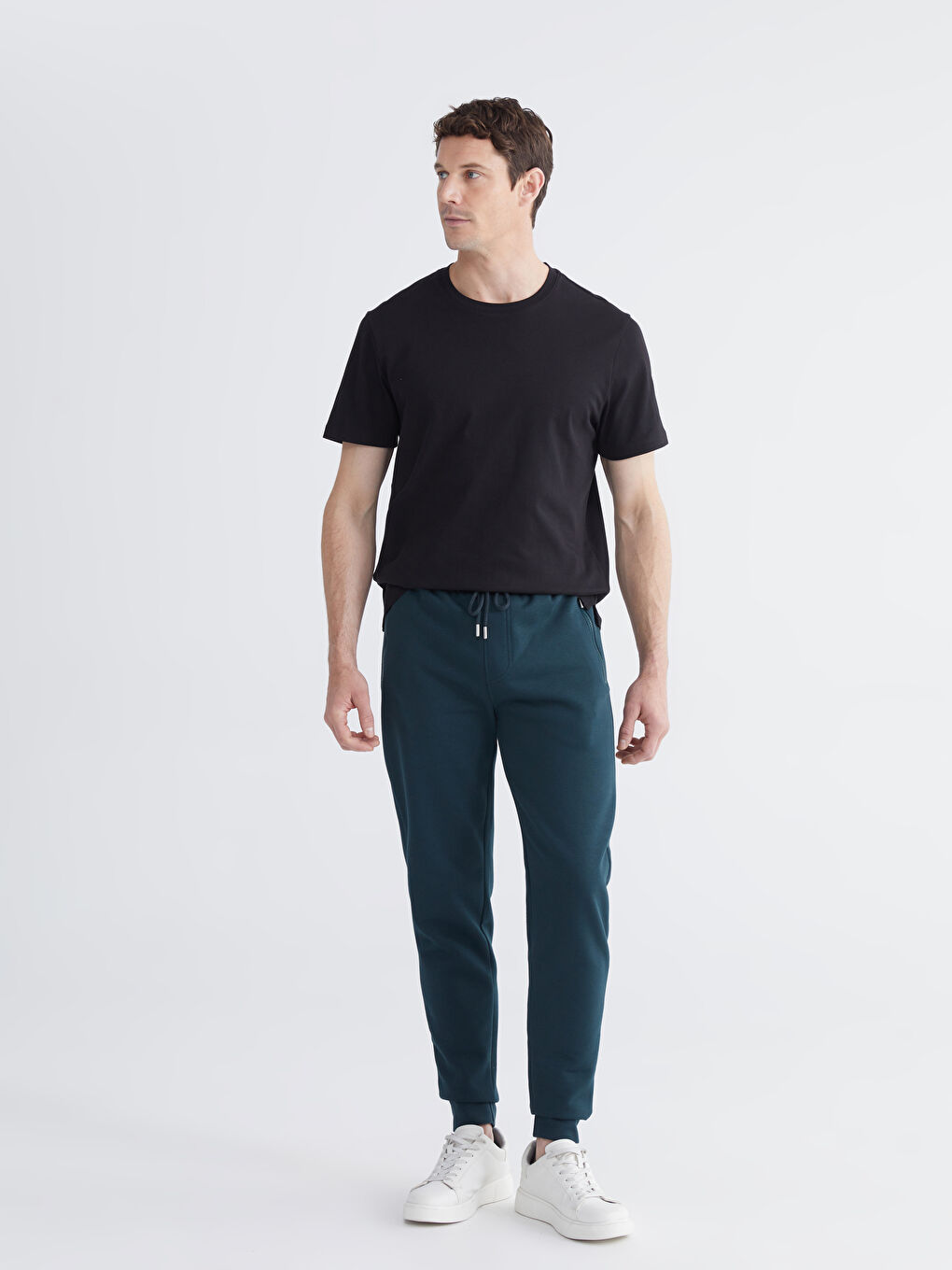 Petrol Kalın Erkek Jogger Eşofman Altı-1