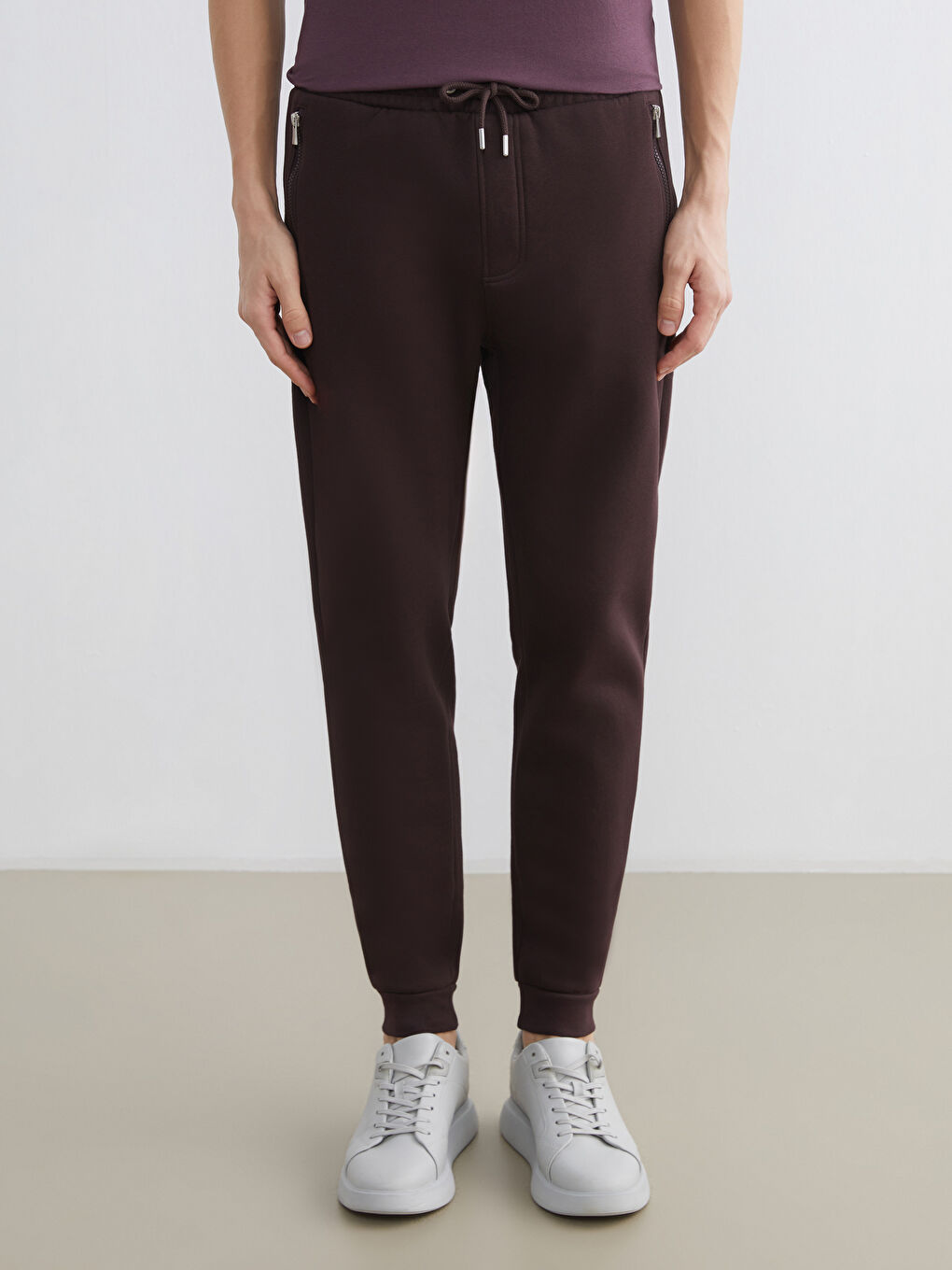 Mürdüm Kalın Erkek Jogger Eşofman Altı-2