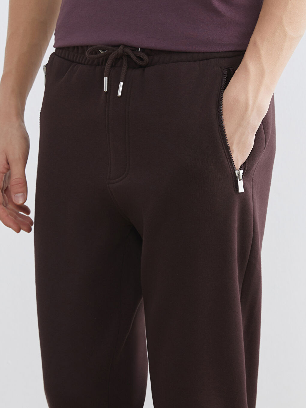 Mürdüm Kalın Erkek Jogger Eşofman Altı-4