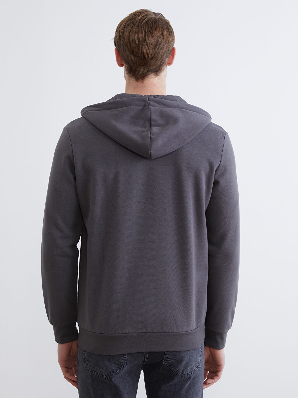 Muškarac SIVA Majica s patentnim zatvaračem-3