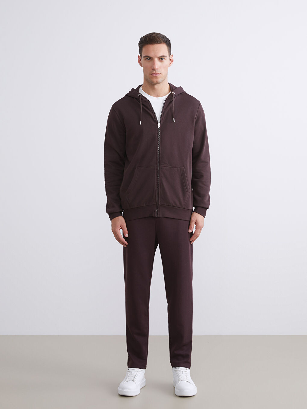 Hooded Long Sleeve Men's Zip-Up Sweatshirt-3
