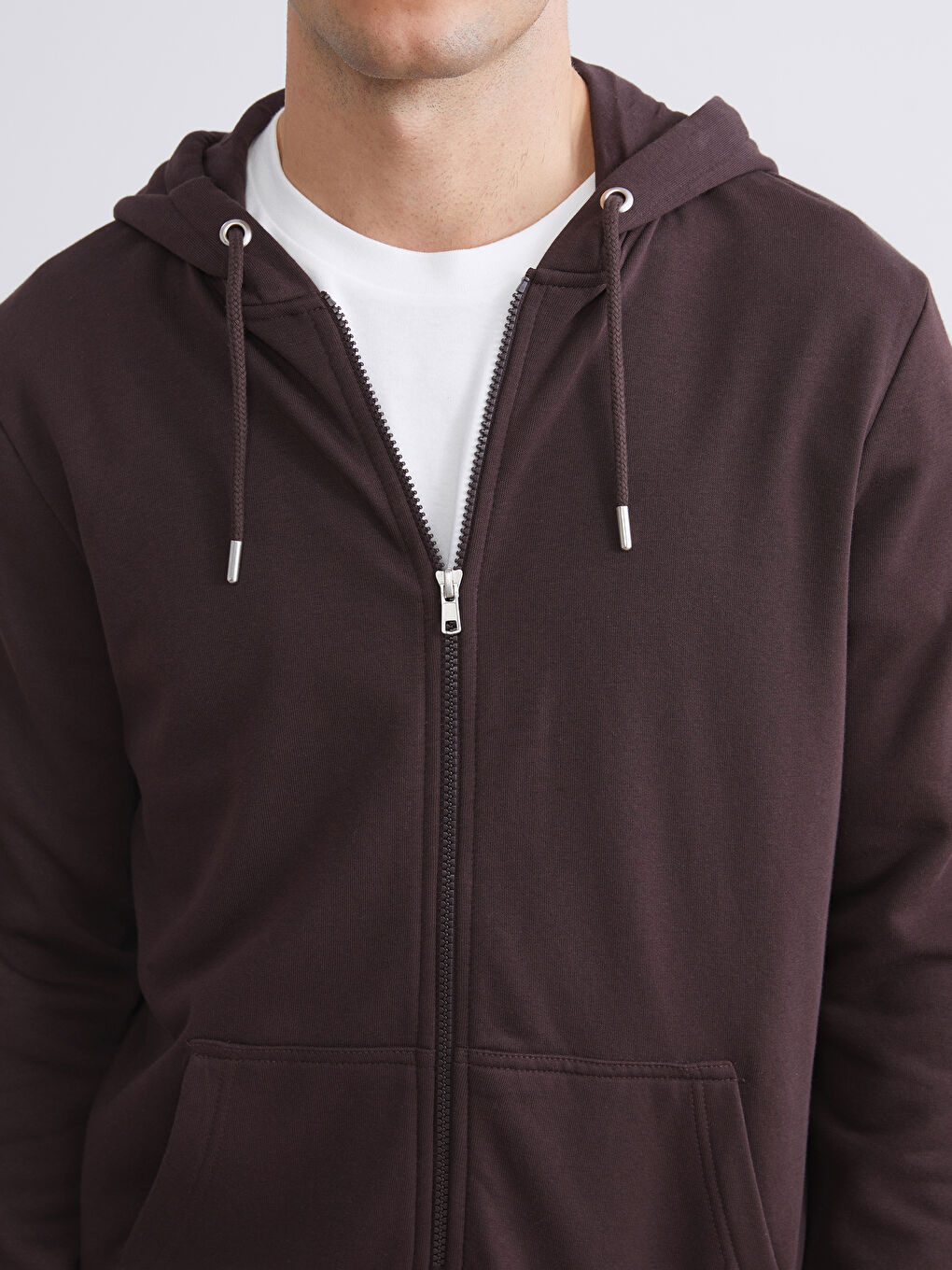 Hooded Long Sleeve Men's Zip-Up Sweatshirt-5