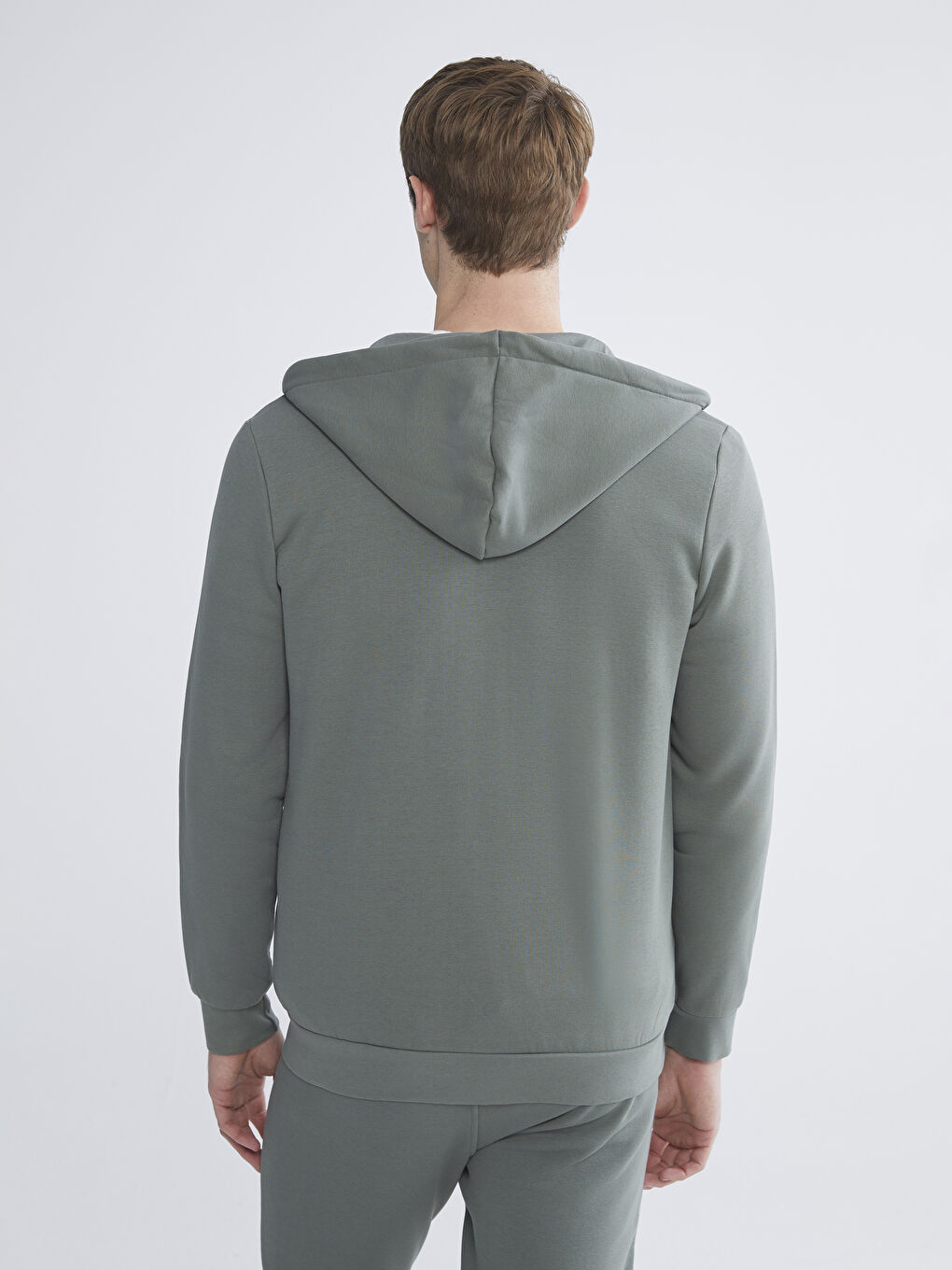 Hooded Long Sleeve Men's Zip-Up Sweatshirt-9