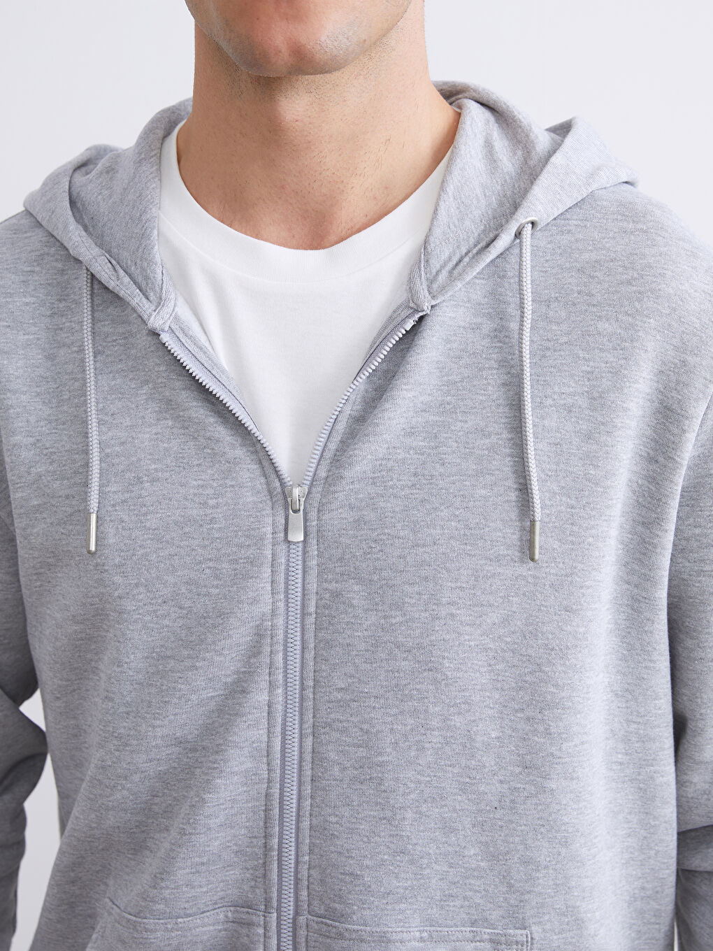 Hooded Long Sleeve Men's Zip-Up Sweatshirt-7