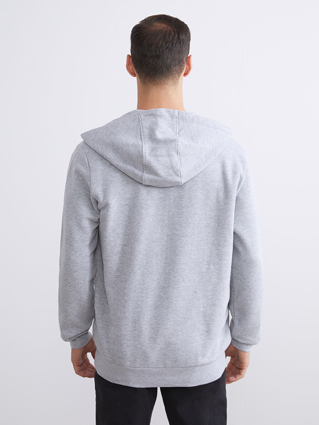Hooded Long Sleeve Men's Zip-Up Sweatshirt-10
