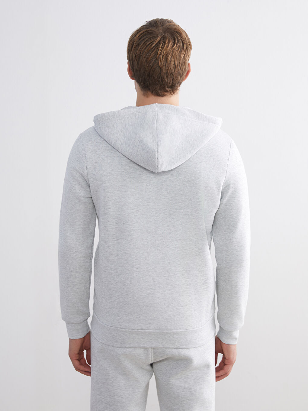 Hooded Long Sleeve Men's Zip-Up Sweatshirt-9