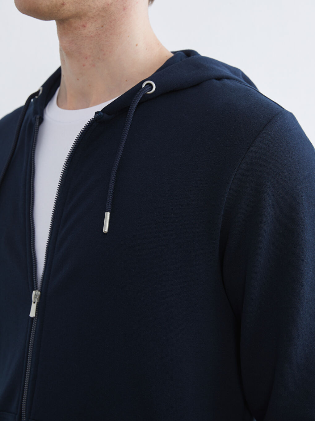 Muškarac TAMNO PLAVA Majica s patentnim zatvaračem-5