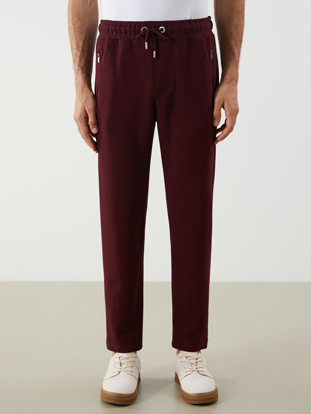 Bordo Basic Erkek Eşofman Altı-2