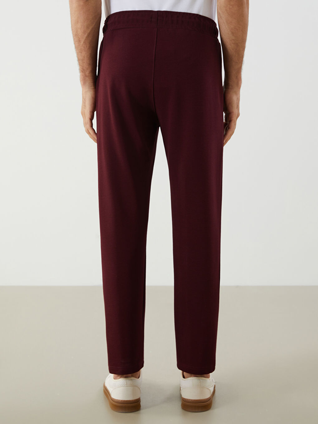 Bordo Basic Erkek Eşofman Altı-4