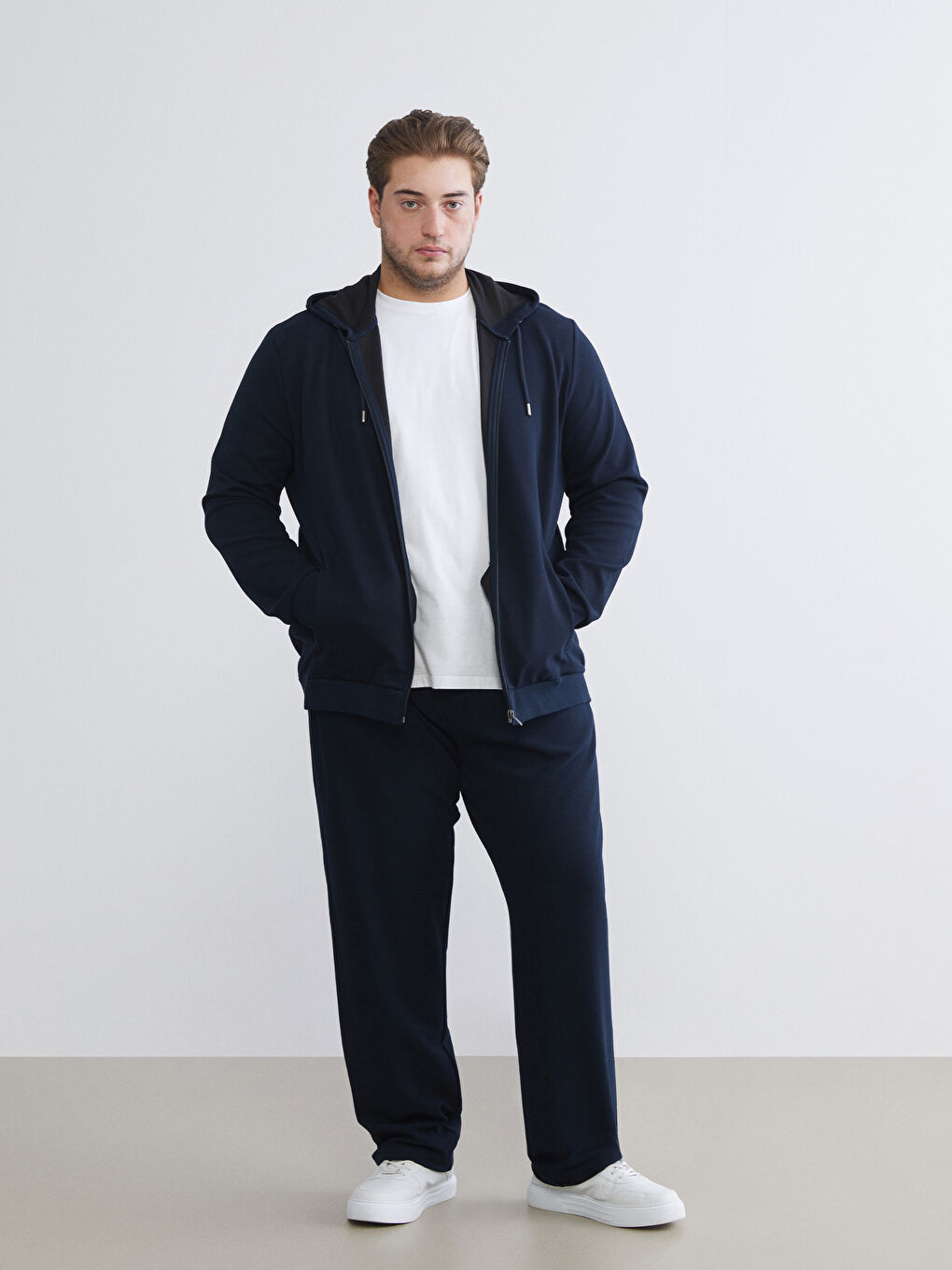 Hooded Long Sleeve Men's Zip-Up Sweatshirt-5