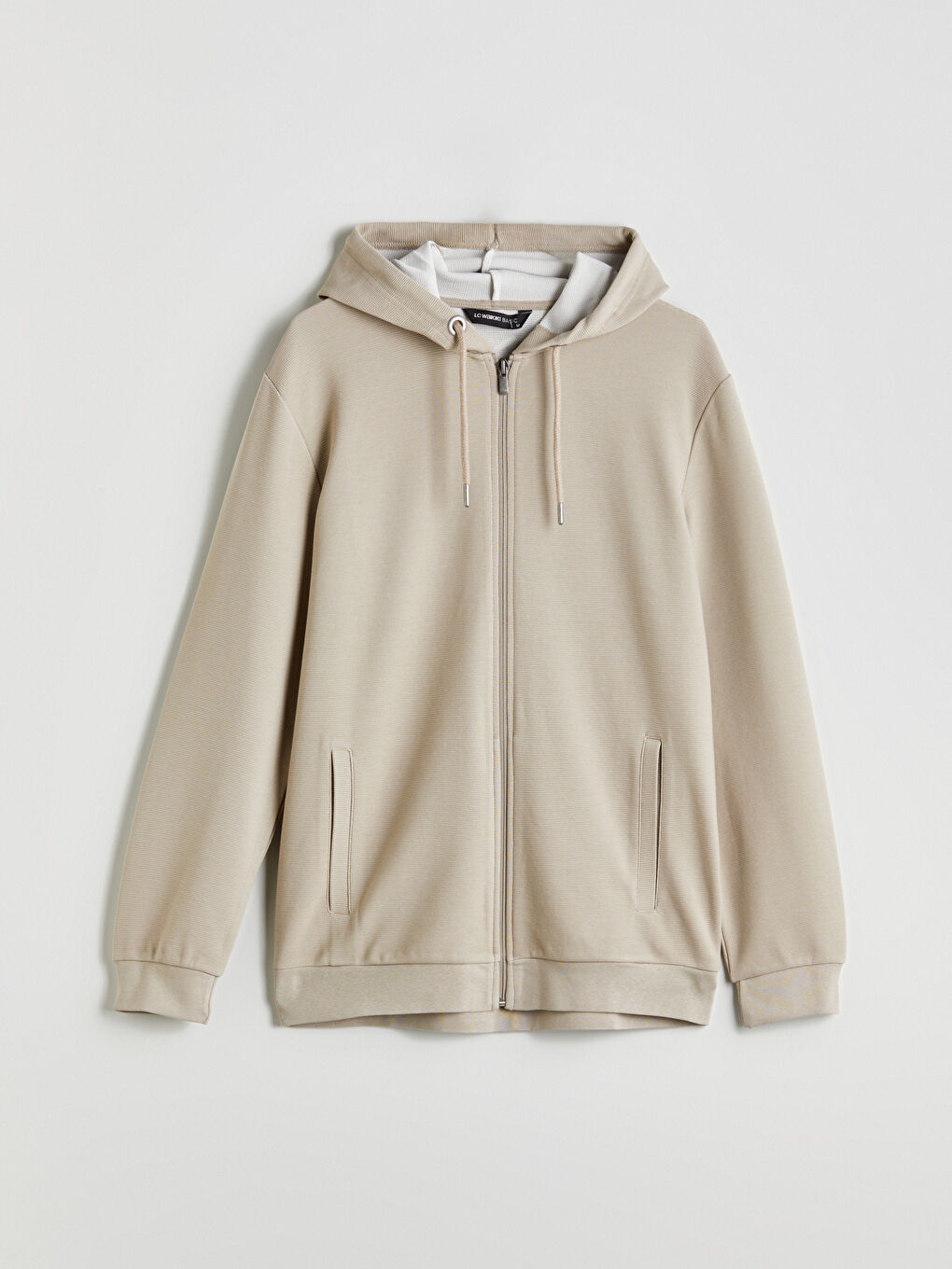 Мужская толстовка на молнии с капюшоном и длинным рукавом-6