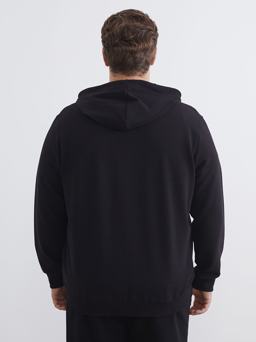 Мужская толстовка на молнии с капюшоном и длинным рукавом-10