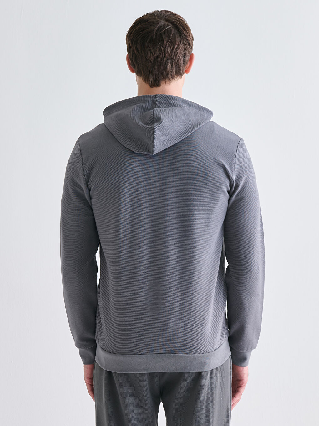 Hooded Long Sleeve Men's Zip-Up Sweatshirt-6