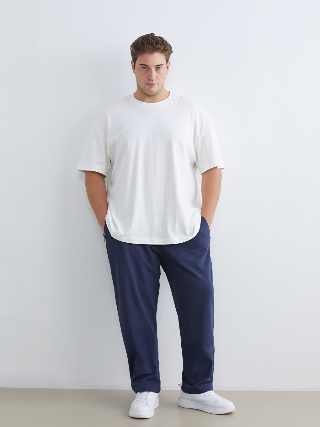 Lacivert Standart Kalıp Erkek Eşofman Altı-1